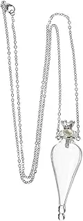 [WOONEKY] Mini Wishing Bottle Necklace Glass Bottle Pendant for Girl Decorative Glass Jar