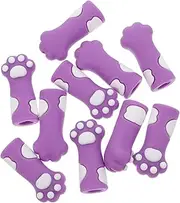 TEHAUX Silicone Cuticle Trimmer Protectors 10pcs Cat Paw Shaped Nipper Covers for Knitting Needles Scissors Tweezers Manicure Tool Sleeves