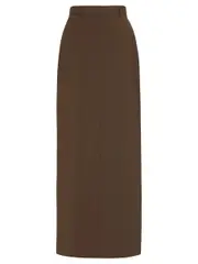 Matteau | Relaxed Tailored Skirt in Coffee | The UNDONE