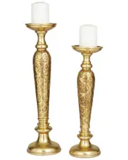 Peyton Lane Set of 2 Polystone Candle Holders