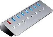 Mobestech 1pc 7 USB Splitter Cable Splitter USB a Adapter Charger 7-Port USB 3.0 Hub USB Multi Charger Hub 7 Ports USB 3.0 Hub USB Hub Extension Cord Computer Aluminum Alloy Metal