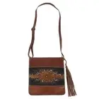 New Nocona Belt Co Women's Leather Western Leopard Crossbody Bag