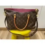 LV MONOGRAM PALLAS系列拼接皮革手提/肩背包