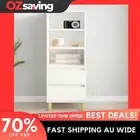 Highboard 40x36x110 cm white engineered wood storage cabinet shelves 1238