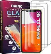 RKINC Screen Protector [3-Pack] for iPhone 11 /XR, Tempered Glass Film Screen Protector, 0.33mm [LifetimeWarranty][Anti-Scratch][Anti-Shatter][Bubble-Free]