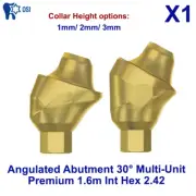 Dental DSI Angulated Adapter Head 30° Multi-Unit Premium 1.6m Int Hex 2.42