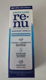 Bausch + Lomb renu Advanced Formula Multi-Purpose Eye Contact Lens Solution 4oz