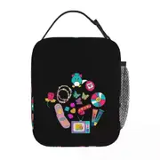 c629 Gay Tye Dye Furby Relaxed Fit Lunch Bags Insulated Lunch Tote Portable Bento Box Resuable Picnic Bags for Woman Work Kids School k629