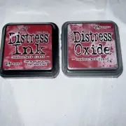 Tim Holtz NIP Lumberjack Plaid Distress Ink & Distress Oxide Ink Set 3x3 2 Pcs