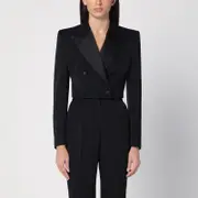 [Dolce & Gabbana] Spencer black wool gabardine tuxedo 42 IT Black
