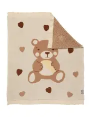 [LIVING TEXTILES] Jacquard Pram Blanket in Multi