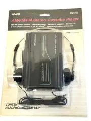 Sears Stereo Portable Cassette Player SR 2000 W/ Headphones Vintage New NOS