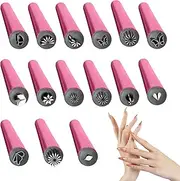 Nail Stamp Pen Set – 15pcs Nail Design Tools Kit, Dotting Art Pens | Creative Nail Drawing Stamping Pens, Reusable Tools for Salon Art Projects, Beauty Practice, Home Use for Nail Styling
