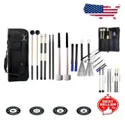 Compact Drumsticks Storage Bag with 6 Pair Accessory Set for Easy Transport