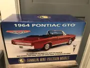 1964 FRANKLIN MINT RED PONTIAC GTO CONVERTIBLE 1-24 MINT IN THE BOX PAPERS