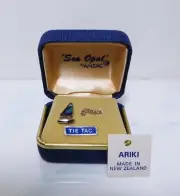 Vintage Estate Find Anzac New In Box Ariki Sea Opal- Sailboat Tie Tac