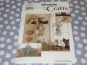 SIMPLICITY 7253 CRAFTS BUNNY BAZAAR ITEMS-DRAFT STOPPER-TOWEL PATTERN-UNCUT-