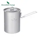 900ml Titanium Pot Camping Cup Outdoor Single Layer Mug Lightweight Cookware