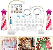 Balloon arch kit 8.2 ft & 5 ft,half arch balloon stand,free bending irregular vertical balloon arco para globos con base with base suitable for wedding, birthday, party, Christmas decoration