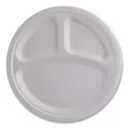 Eco-Products EPP007NFA Vanguard 10" dia 3-Compartment Plates - Wht (500/CT) New