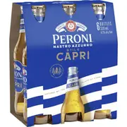 Peroni Nastro Azzurro Capri 330ml x 6 Pack