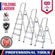 3/4/5 Step Multi-Purpose Folding Ladder Aluminium Light Weight Non Slip Platform