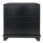 NEW Cafe Lighting Greek Key Bedside Table Black