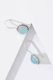 Little Lagoon Chalcedony Sterling Silver Earrings--NAJ-E5664