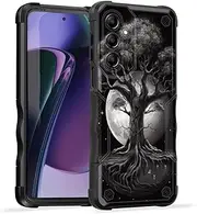 EFGWSDER for Galaxy A54 5G Case,[Dual Layer][10 FT Military Grade Drop Protection] [Non-Slip] Heavy Duty Shockproof Case for Samsung Galaxy A54 5G 6.4 inch,Tree of Life Moon