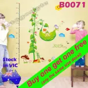 Magic bean stalk Height chart Wall Decals Sticker Nursery home room decor B0071
