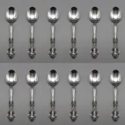 Oneida Stainless MICHELANGELO Oval Soup / Place Spoons - Set of Twelve USA NOS