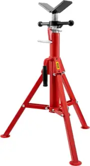 Mophorn V Head Pipe Stand 1/8"-12" Capacity, Adjustable Height 24"-42", Pipe Ja