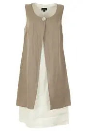 Layered Contrast Dress--GOR-101709