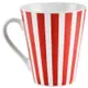 《EXCELSA》瓷製馬克杯(紅直紋400ml) | 水杯 茶杯 咖啡杯