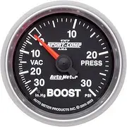Autometer 2-1/16" Boost/Vacuum 30 In HG/30 PSI Mechanical Sport-Comp II (3603)