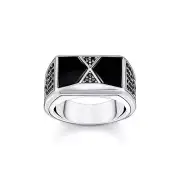 Genuine THOMAS SABO Ring Pyramid Shape Black