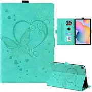 Case Fits Samsung Galaxy Tab S6 Lite 10.4 inch 2022/2020 Model(SM-P610/P613/P615/P619), Multiple Angles Viewing Stand Cover with Card Pocket and Pencil Holder (Green)