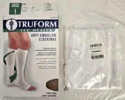 Truform Compression Stockings Anti-Embo 18* Below Knee Open Toe 0808 Large White