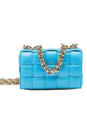 Bottega Veneta Chain Cassette in Light Blue