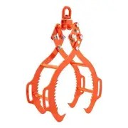 28in Log Lifting Tongs 4 Claw Solid Steel Log Grapple Swivel Log Tools