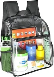 SPODEARS Small Clear Backpack Stadium Approved 12x12x6 Clear Stadium Bag for Concerts Festival Sports Events