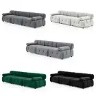 Foret 3 Seater Sofa Modular Arm Seat Tufted Velvet Lounge Couch Chaise 5 Colors