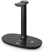 15W Fast Wireless Charger Stand for Apple/Samsung Support Wireless Charging Devices, 4 in 1 Foldable Wireless Charging Station for Apple Watch & Airpods Etc.