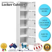 Steel Locker Storage Cabinet Home Office Lockable Door with Air Vents Tag Holder