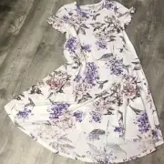 Lularoe Carly hummingbirds hydrangeas & cabbage roses XL New w Tags UNICORN