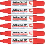 Artline Whiteboard Marker Big Nib 10mm Chisel Tip Red Box 6 5109A