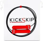 KickSkip Elite - Ultra High Speed Jump Rope - Fitness Speed Rope with 4 Ceramic Bearings - Fast Skipping Rope for Men, Women - Weighted Jumping Rope for Boxing Workout, CrossFit, MMA, Home Gym Equipment