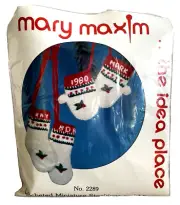 Mary Maxim Crocheted Miniature Stockings Mitts Christmas Ornaments Kit 2289 NEW