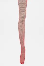 Red Fishnet Tights