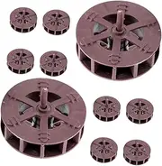 CIYODO 10pcs Rockery and Flowing Water Decoration Running Water Wheel Decor Fountain Water Wheel Garden Water Wheel Tabletop Fountain Wheel Artificial Water Wheel Decor Brown Plastic